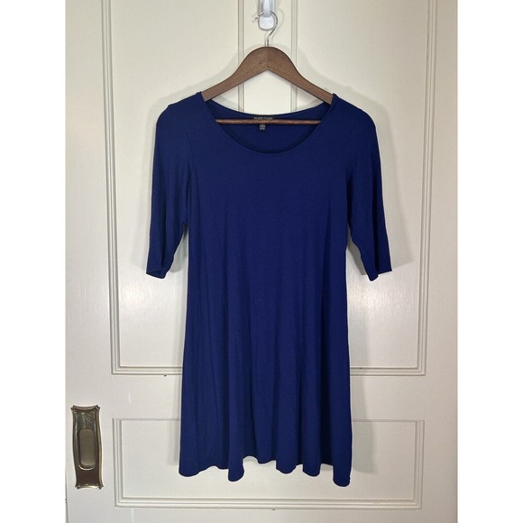 Eileen Fisher Tops - Eileen Fisher Women's Blue Half Sleeve Swing Tunic Top Size XS